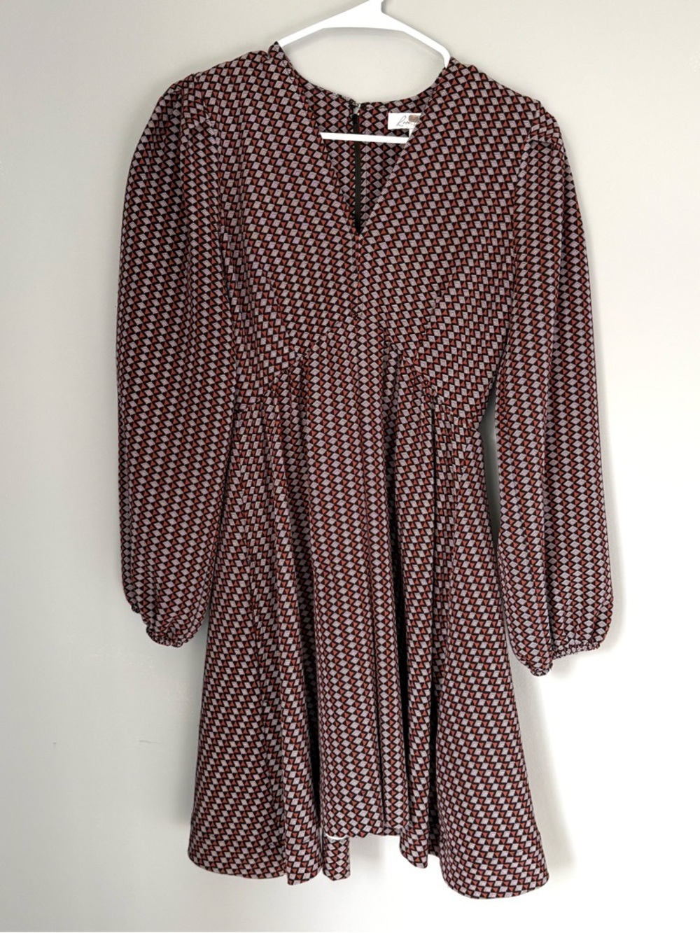 Love, Whit By Whitney Port Purple Geo Printed Dress View 4